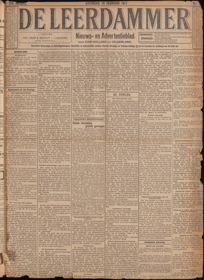 De Leerdammer, 10 februari 1917