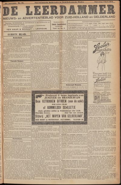 De Leerdammer, 1 april 1922
