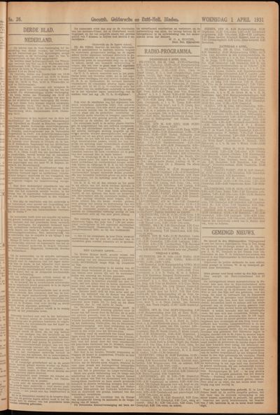 De Leerdammer, 1 april 1931
