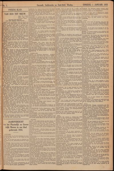 De Lek, 1 januari 1935