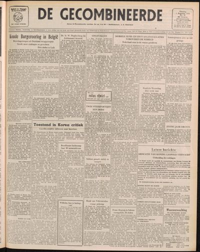 De Gecombineerde, 1 augustus 1950