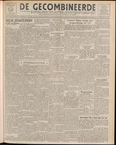 De Gecombineerde, 25 september 1952