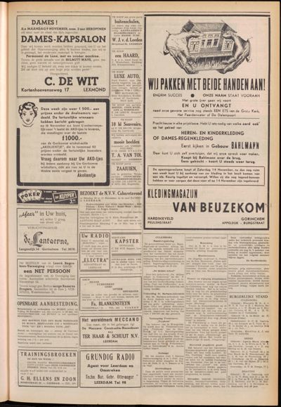 De Gecombineerde, 7 november 1953