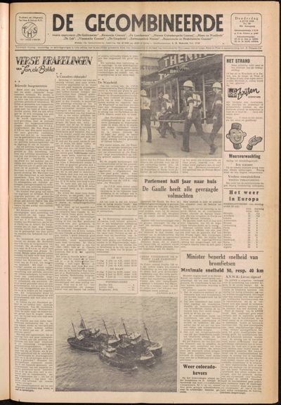 De Gecombineerde, 5 juni 1958
