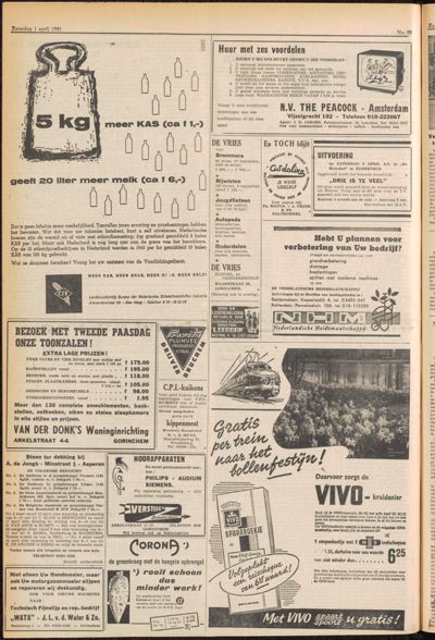 De Gecombineerde, 1 april 1961