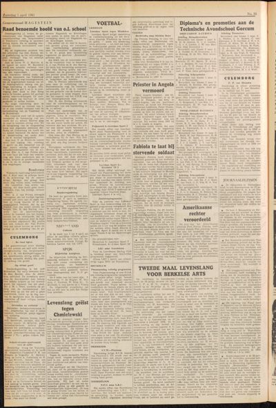 De Gecombineerde, 1 april 1961