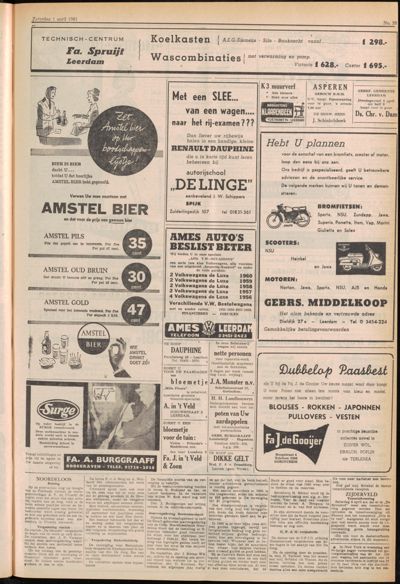 De Gecombineerde, 1 april 1961