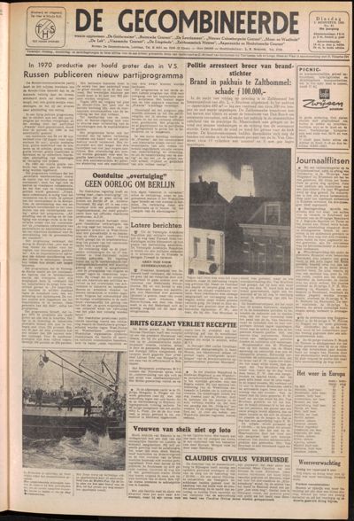 De Gecombineerde, 1 augustus 1961