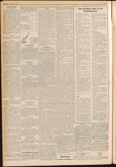De Gecombineerde, 1 augustus 1961