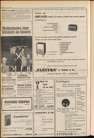 De Gecombineerde, 1 april 1965