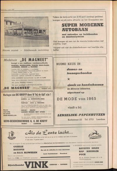 De Gecombineerde, 1 april 1965