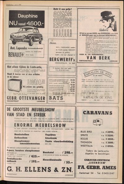 De Gecombineerde, 1 april 1965