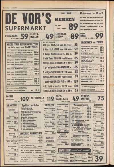 De Gecombineerde, 1 april 1965