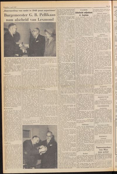 De Gecombineerde, 1 april 1967
