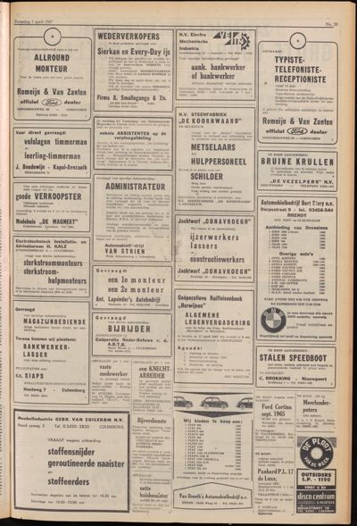 De Gecombineerde, 1 april 1967
