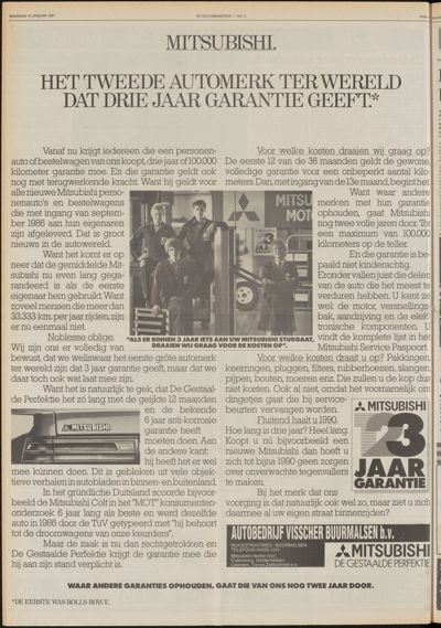De Gecombineerde Gelderland, 12 januari 1987