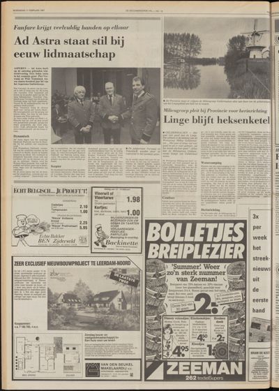 De Gecombineerde Gelderland, 11 februari 1987