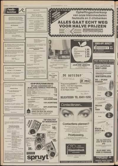 De Gecombineerde Gelderland, 11 februari 1987