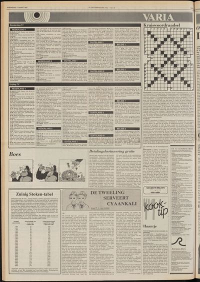 De Gecombineerde Gelderland, 11 maart 1987