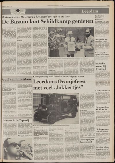 De Gecombineerde Gelderland, 11 maart 1987
