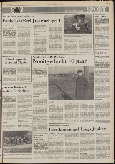 De Gecombineerde Gelderland, 11 maart 1987