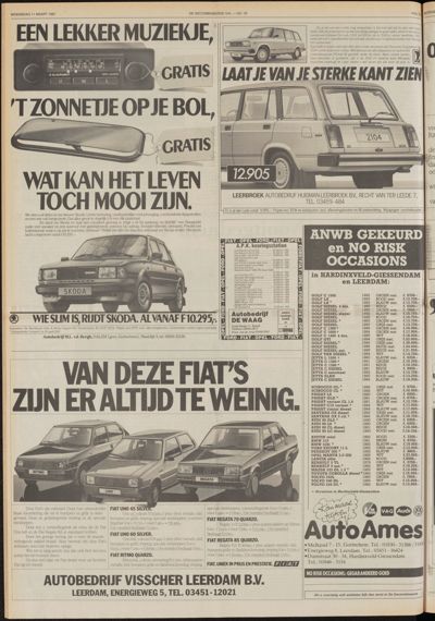 De Gecombineerde Gelderland, 11 maart 1987