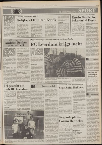 De Gecombineerde Gelderland, 1 april 1987