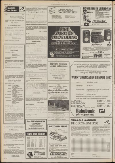 De Gecombineerde Gelderland, 1 mei 1987