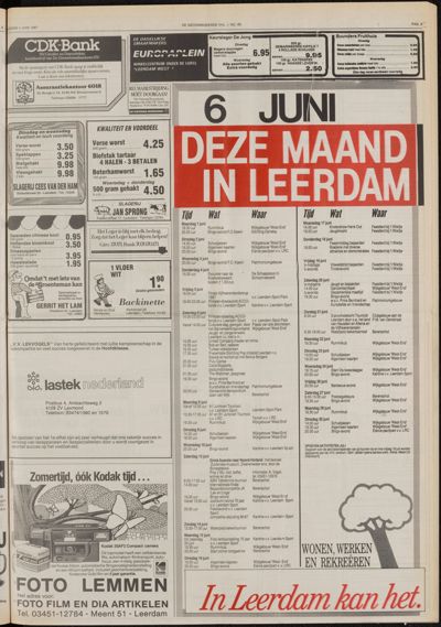 De Gecombineerde Gelderland, 1 juni 1987