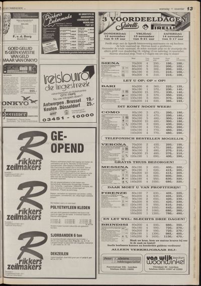 De Gecombineerde Gelderland, 11 november 1987