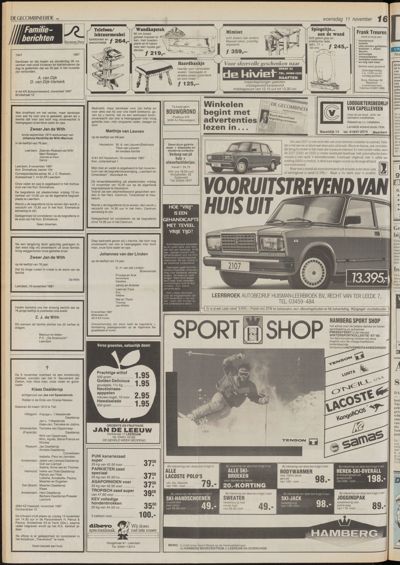 De Gecombineerde Gelderland, 11 november 1987