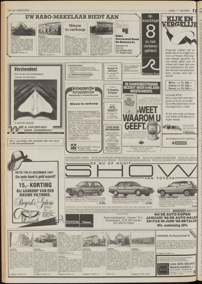 De Gecombineerde Gelderland, 11 december 1987