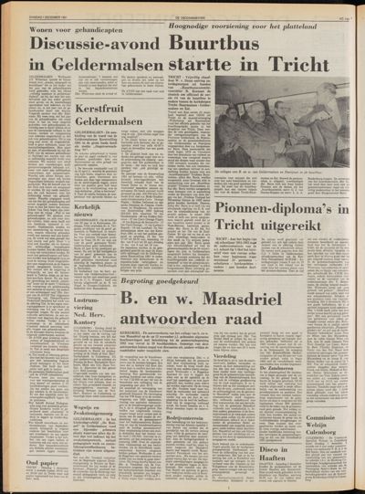 De Gecombineerde Midden Nederland, 1 december 1981