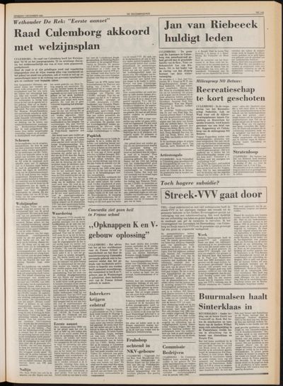De Gecombineerde Midden Nederland, 1 december 1981