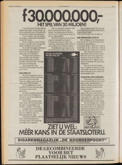 De Gecombineerde Midden Nederland, 1 december 1981