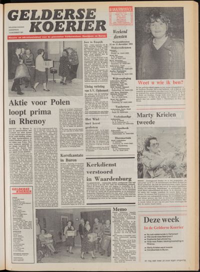 De Gecombineerde Midden Nederland, 10 december 1981