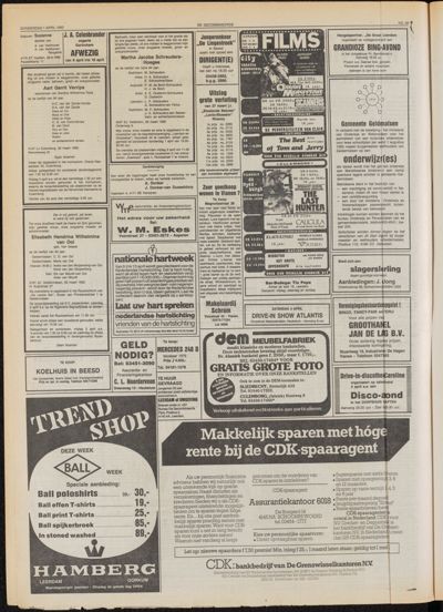 De Gecombineerde Midden Nederland, 1 april 1982