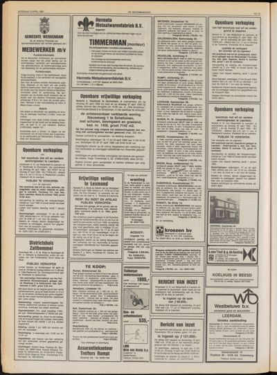 De Gecombineerde Midden Nederland, 10 april 1982