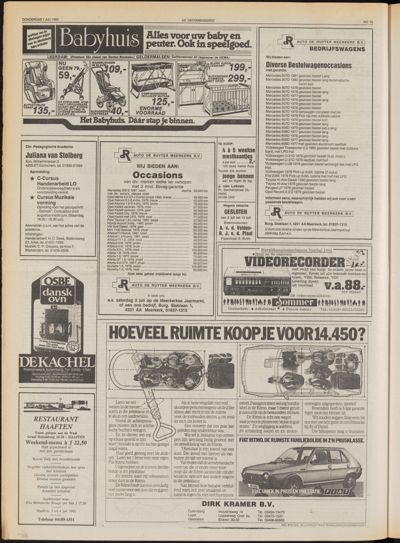 De Gecombineerde Midden Nederland, 1 juli 1982