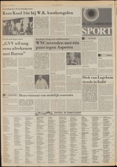 De Gecombineerde Midden Nederland, 1 oktober 1983