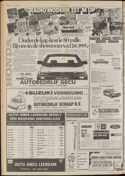 De Gecombineerde Midden Nederland, 1 december 1983