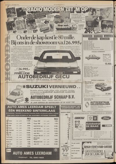 De Gecombineerde Midden Nederland, 1 december 1983