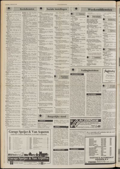 De Gecombineerde Vijfheerenlanden, 1 februari 1985