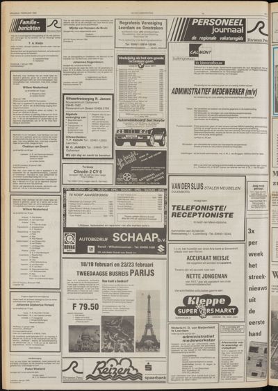 De Gecombineerde Vijfheerenlanden, 1 februari 1985