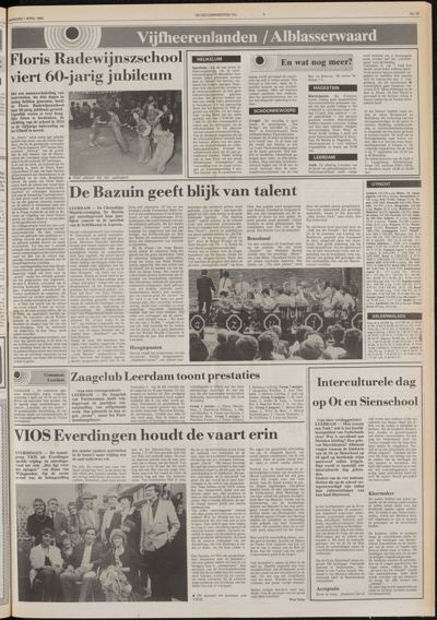 De Gecombineerde Vijfheerenlanden, 1 april 1985