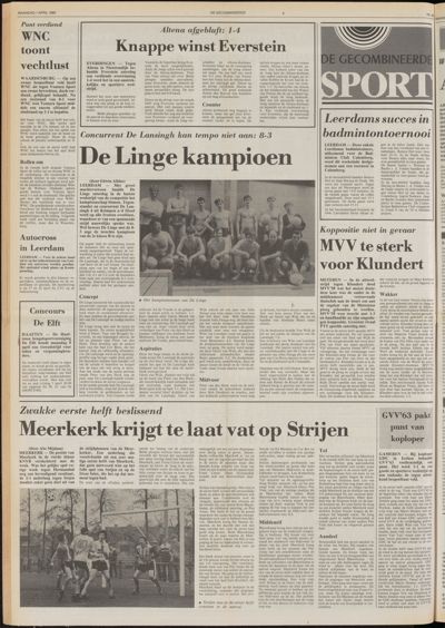 De Gecombineerde Vijfheerenlanden, 1 april 1985