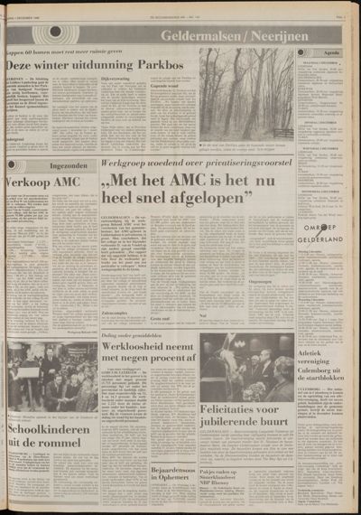 De Gecombineerde Vijfheerenlanden, 1 december 1986