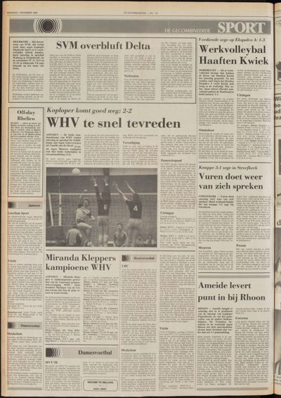 De Gecombineerde Vijfheerenlanden, 1 december 1986