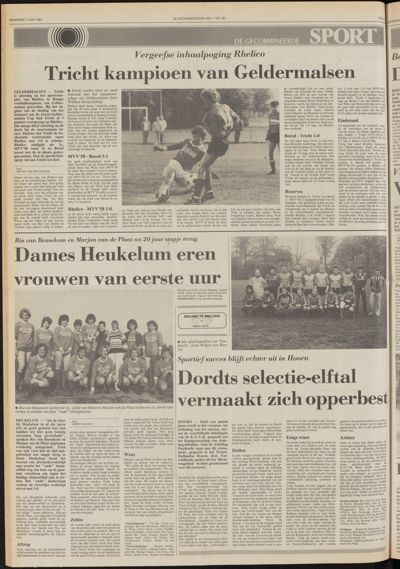 De Gecombineerde Vijfheerenlanden, 1 juni 1987