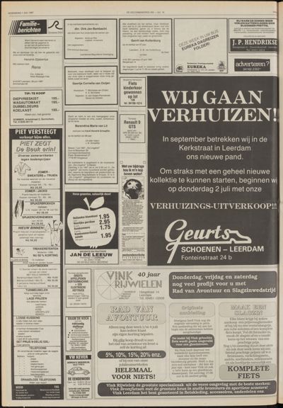 De Gecombineerde Vijfheerenlanden, 1 juli 1987